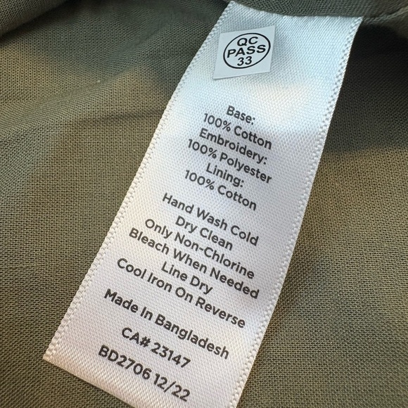 Talbots Embroidered Puff Sleeve Shift Dress - Picture 12 of 13